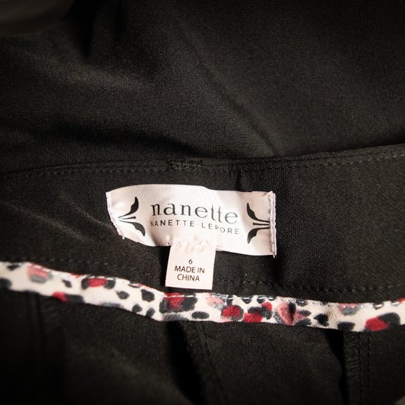 Nanette Lepore Black Office Work Waitress Straight Leg Pant Comfy Material - Picture 3 of 3